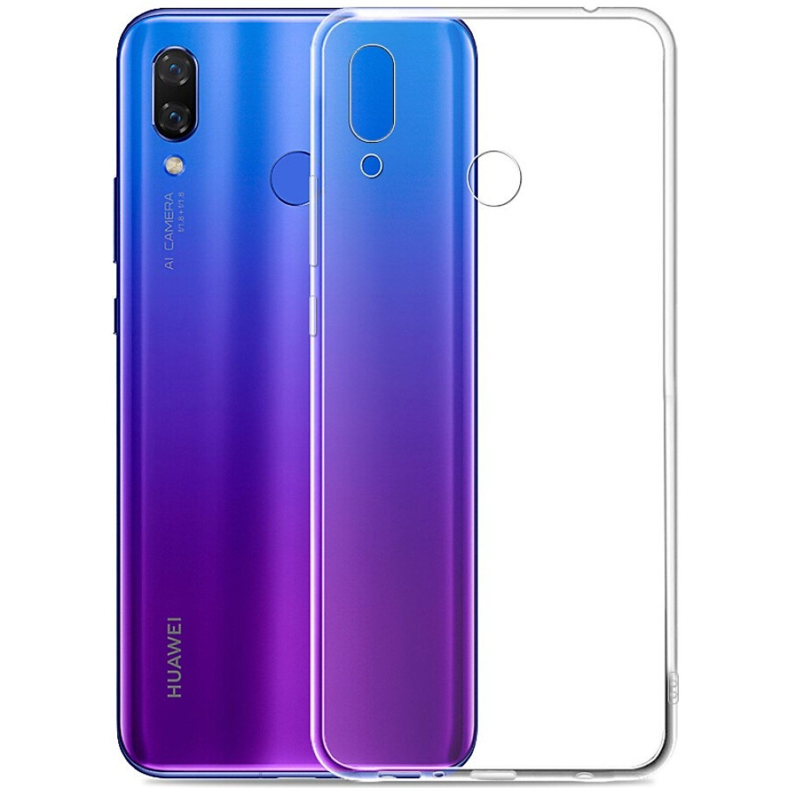 Husa de protectie Huawei P Smart Plus, ultra slim, din silicon, Transparenta/Clear